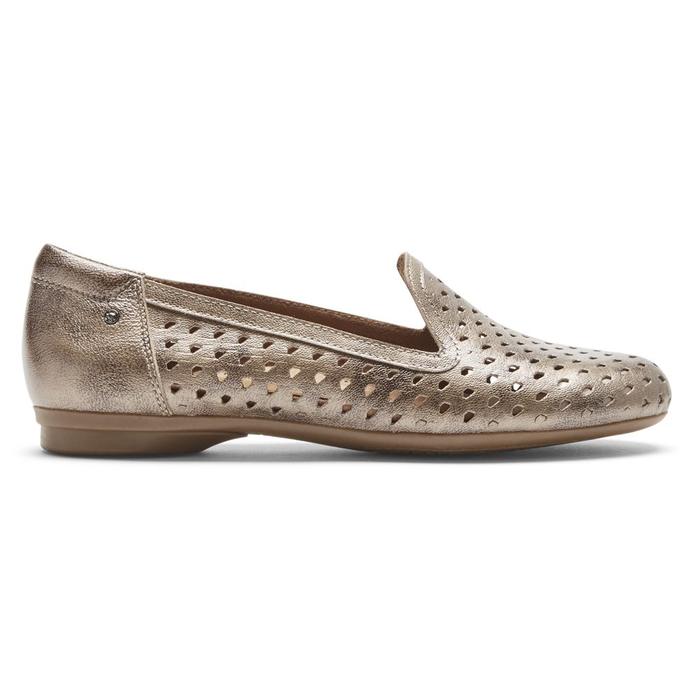 Ballet Mulher Rockport Cobb Hill Maiika Woven Slip-On Prateadas,Portugal QGEPF-8942